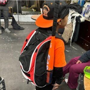 Youth Baseball Bag - Bat Backpack for Baseball, T-Ball & Softball Equipment